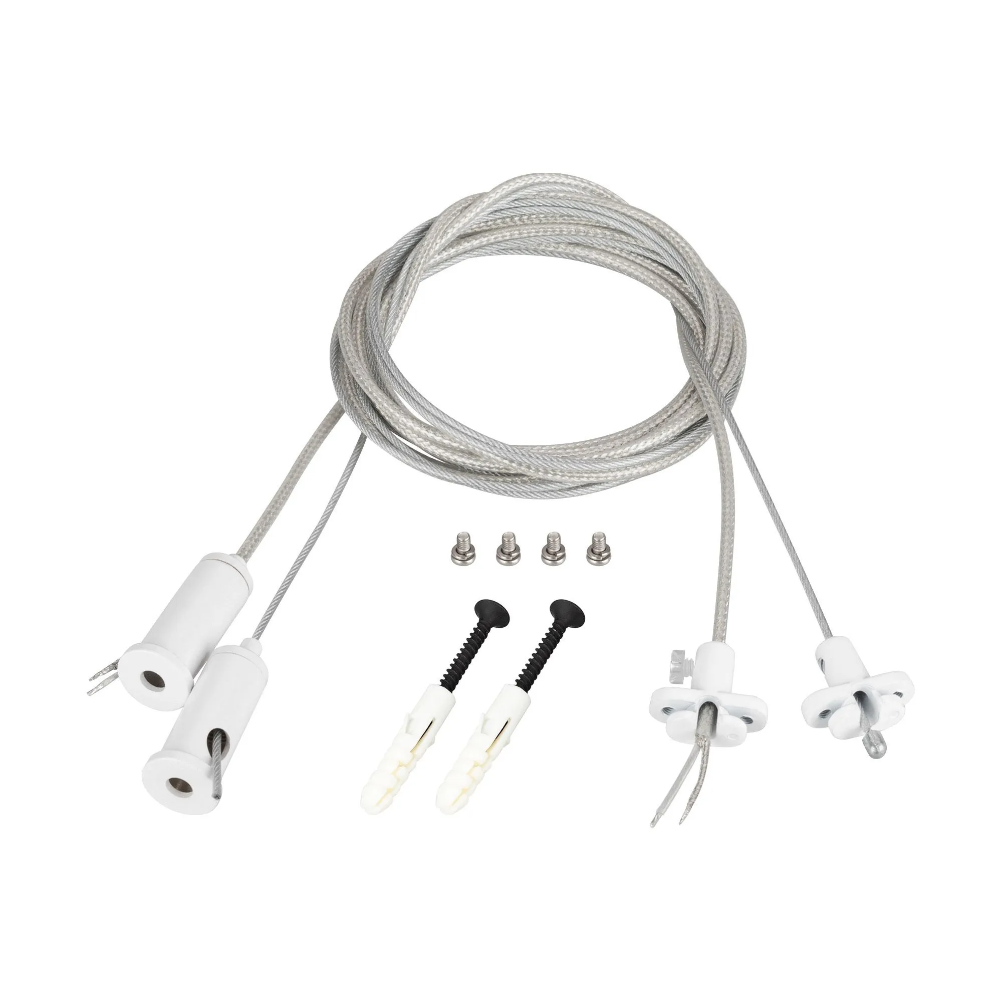 Подвес токопроводящий ARL-2x2m Set WHITE (Pad 15x2mm, 2x20AWG) (Arlight,  провод 2x0.5)